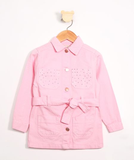 Parka-Infantil-de-Sarja-com-Bolsos-e-Tachas-Rosa-9989570-Rosa_1