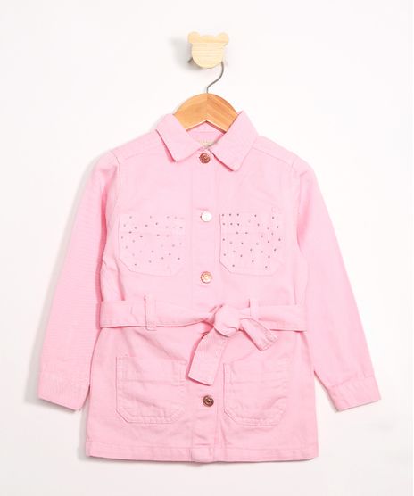 Parka-Infantil-de-Sarja-com-Bolsos-e-Tachas-Rosa-9989570-Rosa_1