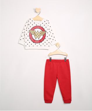 Conjunto-Infantil-de-Moletom-Mulher-Maravilha-Blusao-Off-White---Calca-Jogger-Vermelho-9987343-Vermelho_1