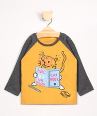 Camiseta-Infantil-Gatinho-Leitor-Estampa-Interativa-Manga-Longa-Gola-Careca-Amarela-9977365-Amarelo_1