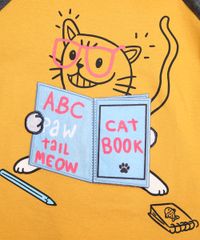 Camiseta-Infantil-Gatinho-Leitor-Estampa-Interativa-Manga-Longa-Gola-Careca-Amarela-9977365-Amarelo_2