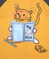 Camiseta-Infantil-Gatinho-Leitor-Estampa-Interativa-Manga-Longa-Gola-Careca-Amarela-9977365-Amarelo_4