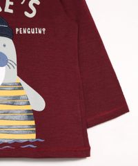 Camiseta-Infantil-Foca--Where-s-the-Little-Pinguim---Manga-Longa-Gola-Careca-Vinho-9977366-Vinho_4