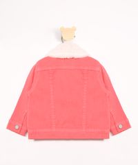 Jaqueta-Infantil-de-Sarja-com-Bolsos-Gola-Esporte-com-Pelo-Coral-9987736-Coral_2