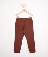 Calca-Infantil-Jogger-de-Sarja-com-Bolsos-Marrom-9988261-Marrom_2