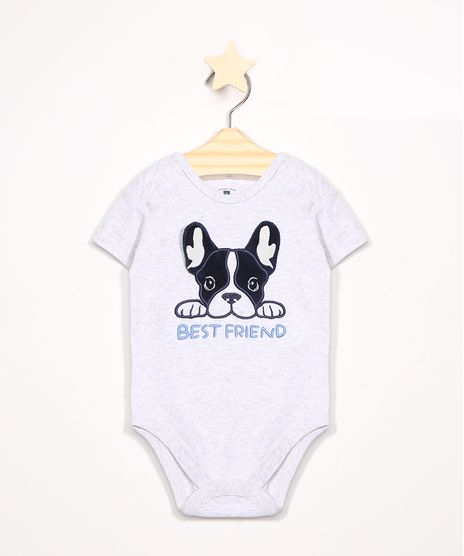 Body-Infantil-Bulldog-com-Bordado-Manga-Curta-Gola-Careca-Cinza-Mescla-9970954-Cinza_Mescla_1