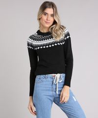 Sueter-Feminino-em-Trico-com-Estampa-Etnica-Preto-8886773-Preto_1