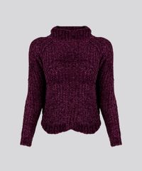 Sueter-Feminino-Gola-Alta-em-Trico-de-Chenille-Manga-Longa-Roxo-8891761-Roxo_6