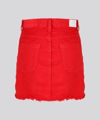 Saia-Feminina-em-Sarja-Curta-Vermelha-9209350-Vermelho_6