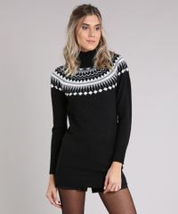 Sueter-Feminino-Gola-Alta-em-Trico-com-Estampa-Etnica-Preto-8886728-Preto_1