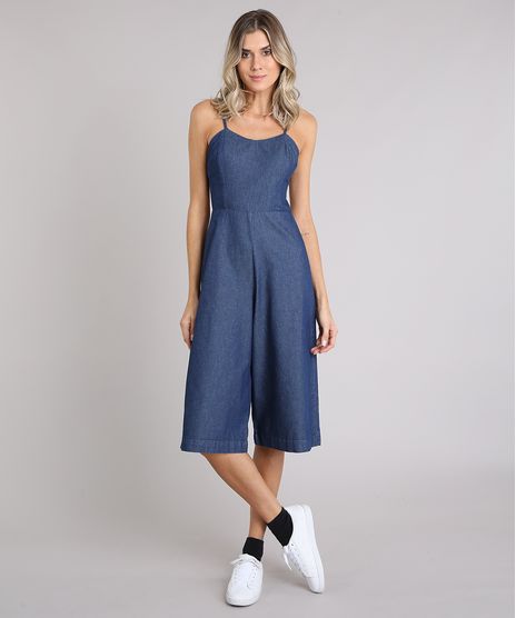 Macacao-Jeans-Feminino-Pantacourt-Alcas-Finas-Azul-Escuro-9229681-Azul_Escuro_1