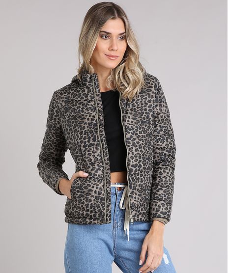 Jaqueta-Feminina-Puffer-com-Capuz-Removivel-Estampada-Animal-Print-Manga-Longa-Bege-8891670-Bege_1