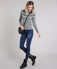 Sueter-Feminino-em-Trico-com-Estampa-Etnica-Cinza-Mescla-8886773-Cinza_Mescla_3