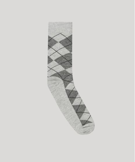 Meia-Masculina-Estampada-Xadrez-Cano-Alto-Cinza-Mescla-9158705-Cinza_Mescla_1