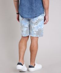 Bermuda-Masculina-Estampada-de-Coqueiros-com-Bolsos-Azul-9200753-Azul_2