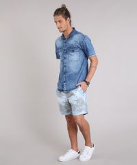 Bermuda-Masculina-Estampada-de-Coqueiros-com-Bolsos-Azul-9200753-Azul_3