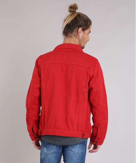 jaqueta vermelha masculina