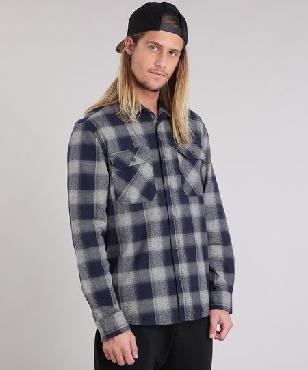 Camisa-Masculina-Xadrez-de-Flanela-Manga-Longa-Azul-Marinho-8863639-Azul_Marinho_1 Camisa-Masculina-Xadrez-de-Flanela-Manga-Longa-Azul-Marinho-8863639-Azul_Marinho_1