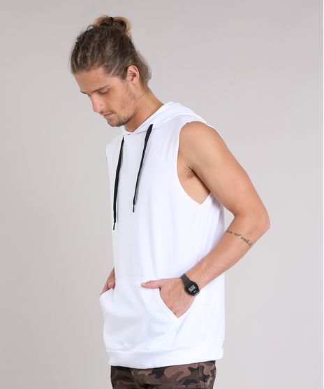 Regata-Masculina-Longa-com-Bolso-e-Capuz-em-Moletom-Branca-9194378-Branco_1