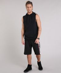 Regata-Masculina-Longa-com-Bolso-e-Capuz-em-Moletom-Preta-9194378-Preto_3