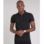 Polo-Masculina-Slim-Fit-Estampada-de-Folhagem-Manga-Curta-em-Algodao---Sustentavel-Preta-9114975-Preto_1