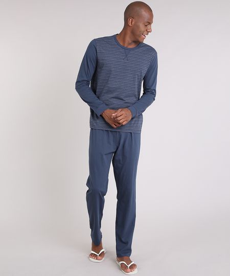 Pijama-Masculino-Listrado-Manga-Longa-Gola-Careca--Azul-Marinho-9171275-Azul_Marinho_1