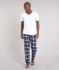 Calca-de-Pijama-Masculino-em-Flanela-Xadrez-Azul-Marinho-9197761-Azul_Marinho_3