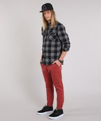 Calca-Masculina-Jogger-com-Bolsos--Vermelha-9187207-Vermelho_3