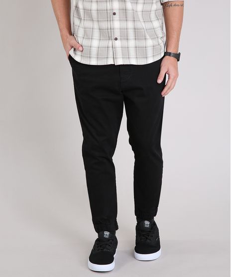 Calca-Masculina-Jogger-com-Bolsos--Preta-9187207-Preto_1