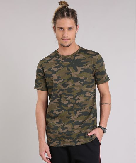 Camiseta-Masculina-Estampada-Camuflada-Manga-Curta-Gola-Careca-Verde-Militar-9210877-Verde_Militar_1