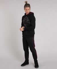 Blusao-Masculino-em-Moletom-com-Estampa-de-Aguia-e-Capuz-Manga-Longa-Preto-8894593-Preto_3