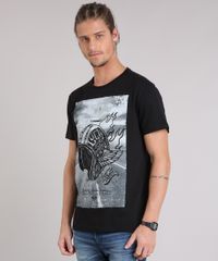 Camiseta-Masculina--Motorcycle--Manga-Curta-Gola-Careca-Preta-9079878-Preto_1