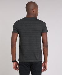 Camiseta-Masculina-Slim-Fit-Listrada-com-Bolso-Manga-Curta-Gola-Careca-em-Algodao---Sustentavel-Verde-8709075-Verde_2