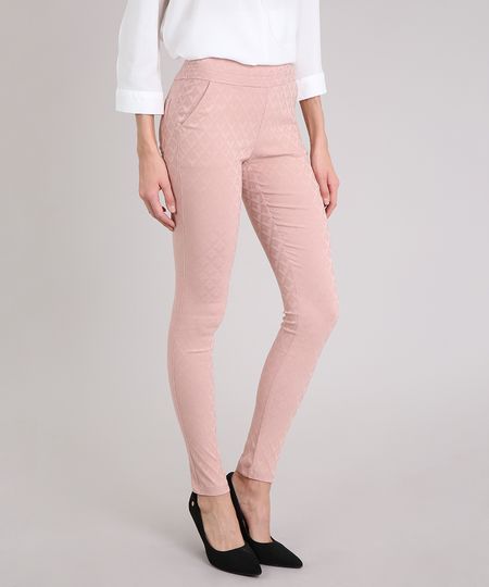 Calca-Legging-Feminina-em-Jacquard-Rose-8597791-Rose_1
