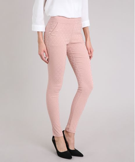Calca-Legging-Feminina-em-Jacquard-Rose-8597791-Rose_1