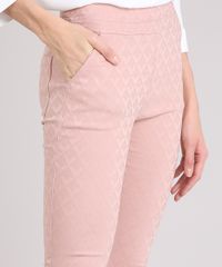 Calca-Legging-Feminina-em-Jacquard-Rose-8597791-Rose_4