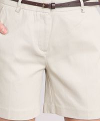 Short-Feminino-em-Piquet-com-Cinto-Kaki-8654325-Kaki_4