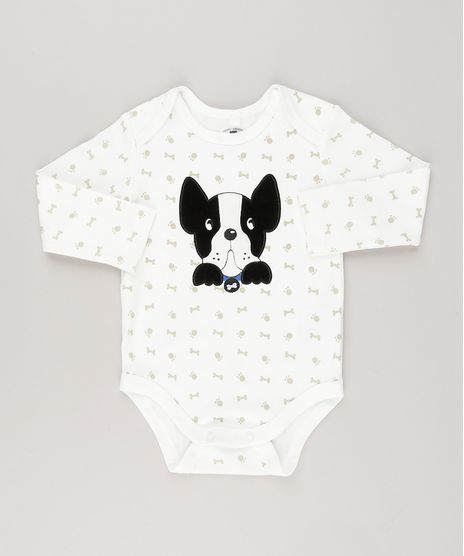 Body-Infantil-Cachorrinho-Estampado-em-Algodao---Sustentavel-Off-White-8941280-Off_White_1