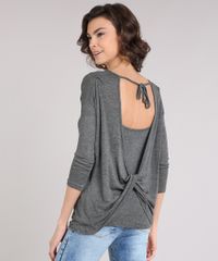 Blusa-Feminina-com-Sobreposicao-e-Transpasse-Manga-Longa-Decote-Redondo-Cinza-Mescla-Escuro-9186004-Cinza_Mescla_Escuro_2