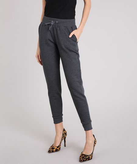 Calca-Feminina-Jogger-Basica-em-Moletom-Cinza-Mescla-Escuro-9109935-Cinza_Mescla_Escuro_1