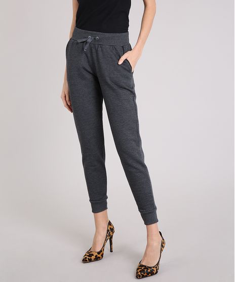 Calca-Feminina-Jogger-Basica-em-Moletom-Cinza-Mescla-Escuro-9109935-Cinza_Mescla_Escuro_1