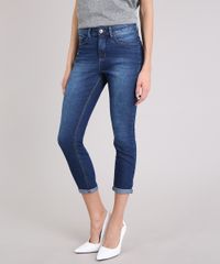 Calca-Jeans-Feminina-Skinny-Cropped-Cintura-Alta-Azul-Escuro-9209322-Azul_Escuro_1