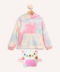 Blusao-Infantil-de-Fleece-Estampada-Tie-Dye-com-Bolso-Canguru-e-Capuz-que-Vira-Pelucia-de-Gatinho-Rosa-9974452-Rosa_1