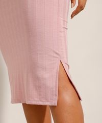 Vestido-Canelado-Basico-com-Fendas-Midi-Alca-Larga-Rose-9987673-Rose_5
