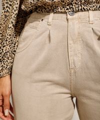 Calca-Baggy-de-Sarja-com-Pences-Cintura-Super-Alta-Kaki-9993164-Kaki_4