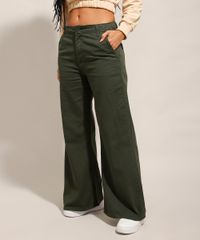 Calca-Wide-Pantalona-de-Sarja-Cintura-Media-Verde-Militar-9993776-Verde_Militar_1