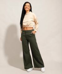 Calca-Wide-Pantalona-de-Sarja-Cintura-Media-Verde-Militar-9993776-Verde_Militar_3
