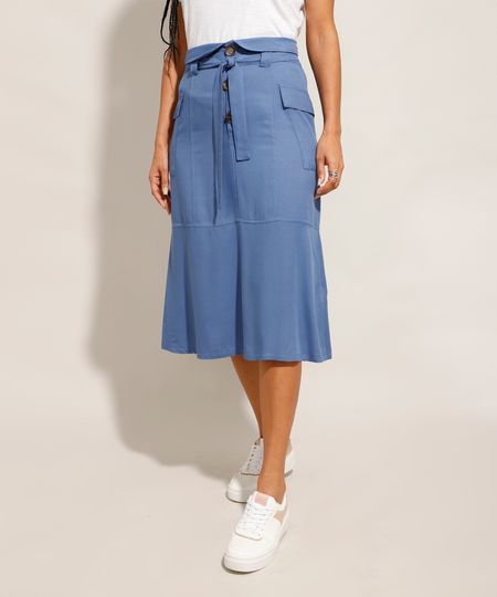 Saia-Cargo-de-Viscose-com-Botoes-e-Faixa-para-Amarrar-Midi-Azul-9979723-Azul_1