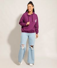 Blusao-Oversized-de-Moletom--Don-Not-Let-The-Fear--com-Capuz-Roxo-9989369-Roxo_3