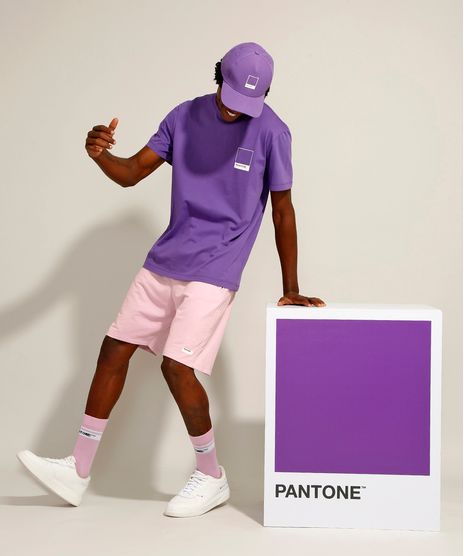 Bermuda-Relaxed-de-Moletom-com-Cordao-e-Bolsos-Pantone-Rosa-9988112-Rosa_1